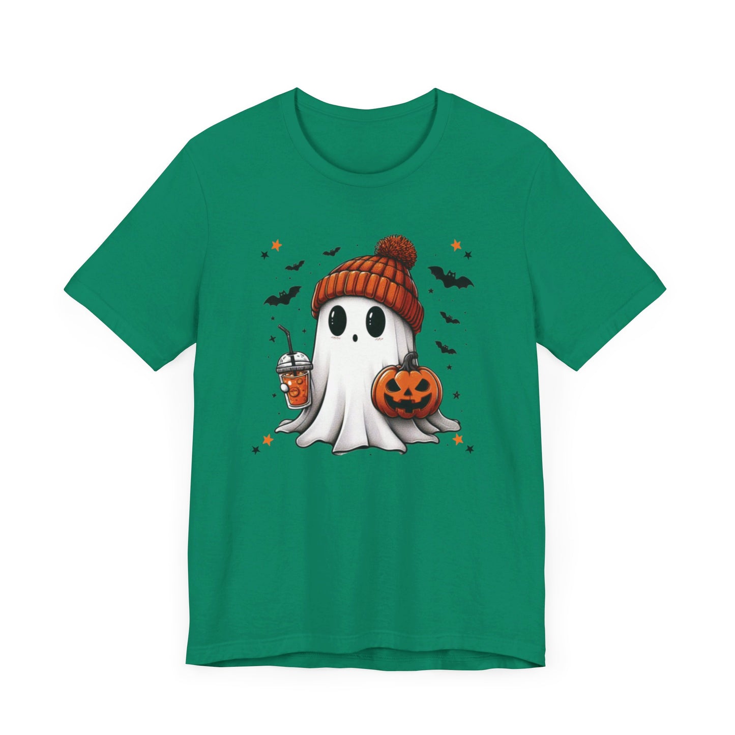 Ghostly Unisex Tee - Cute Halloween Short Sleeve Shirt