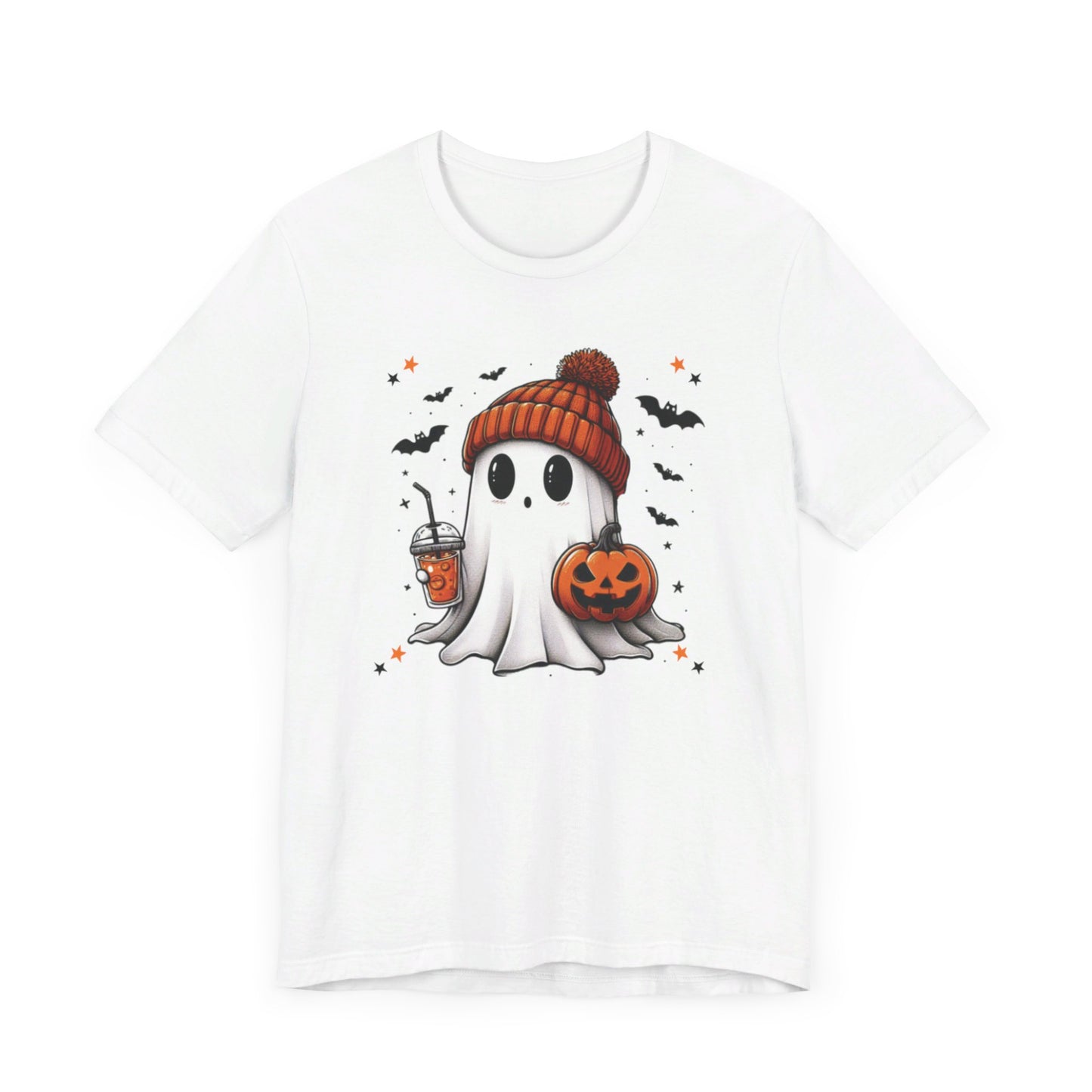 Ghostly Unisex Tee - Cute Halloween Short Sleeve Shirt