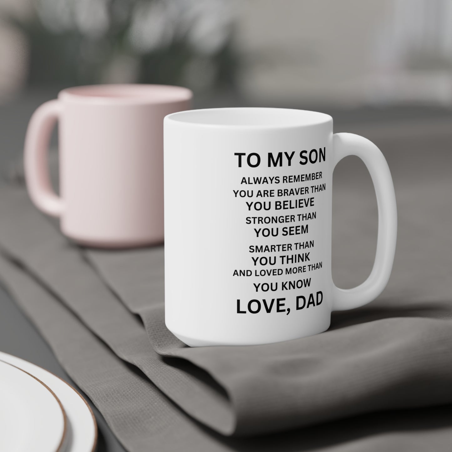 White Ceramic Mug (11oz/15oz/20oz) - Son Gift