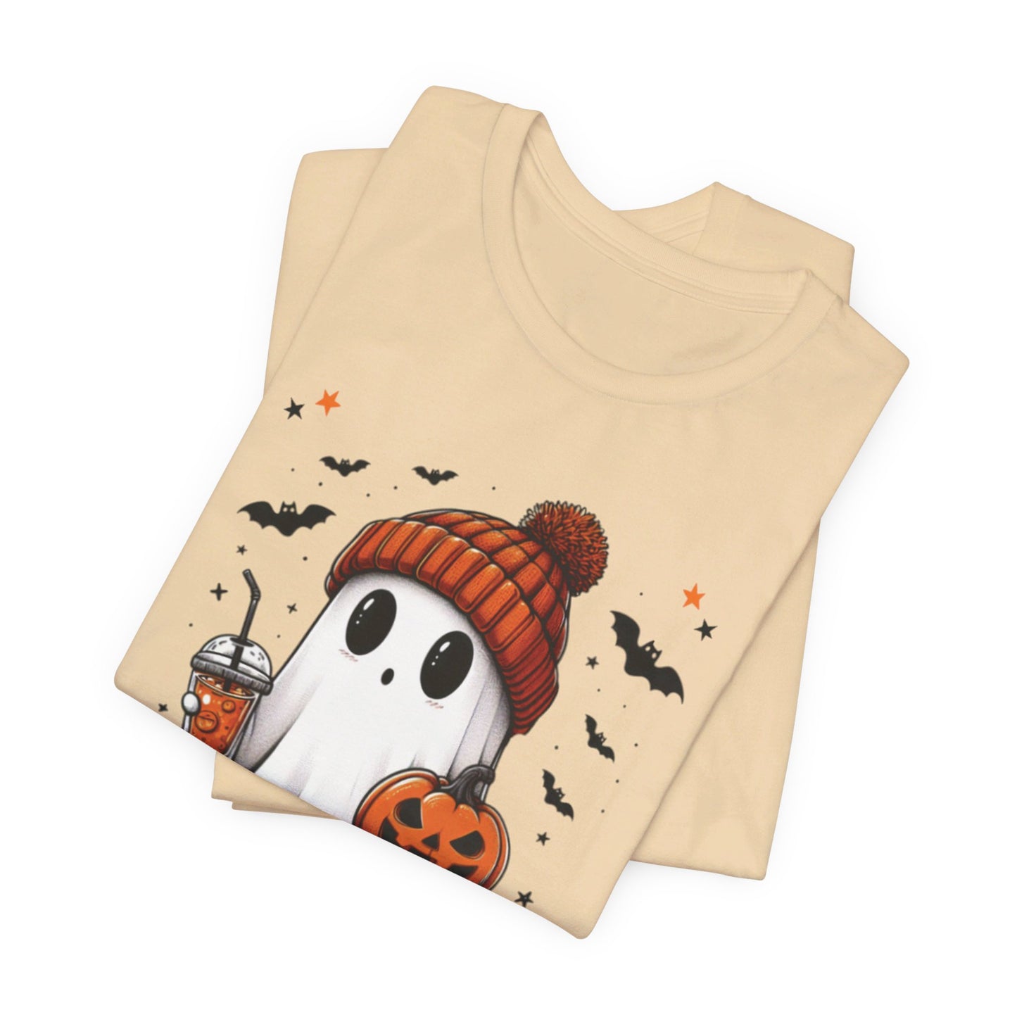 Ghostly Unisex Tee - Cute Halloween Short Sleeve Shirt