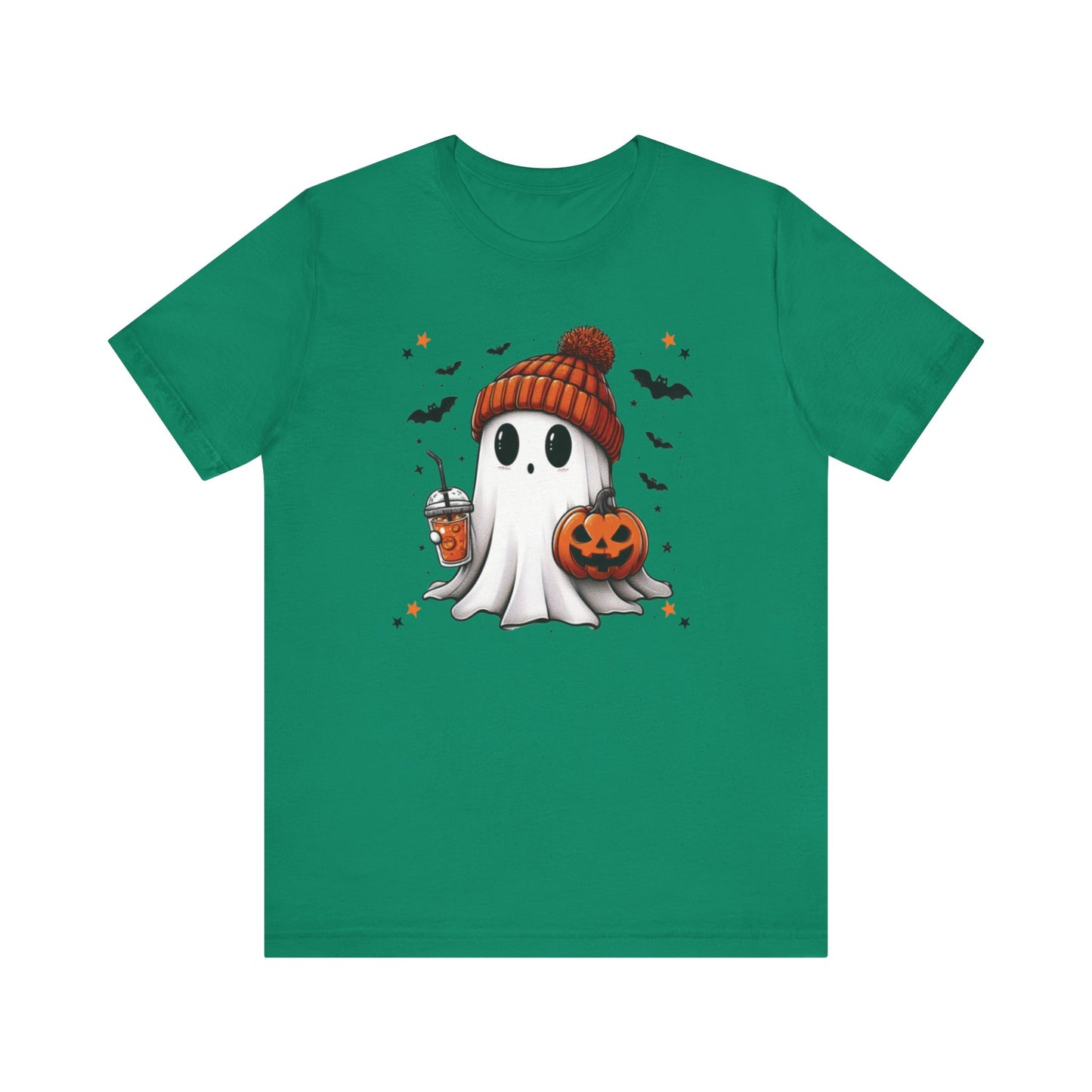 Ghostly Unisex Tee - Cute Halloween Short Sleeve Shirt