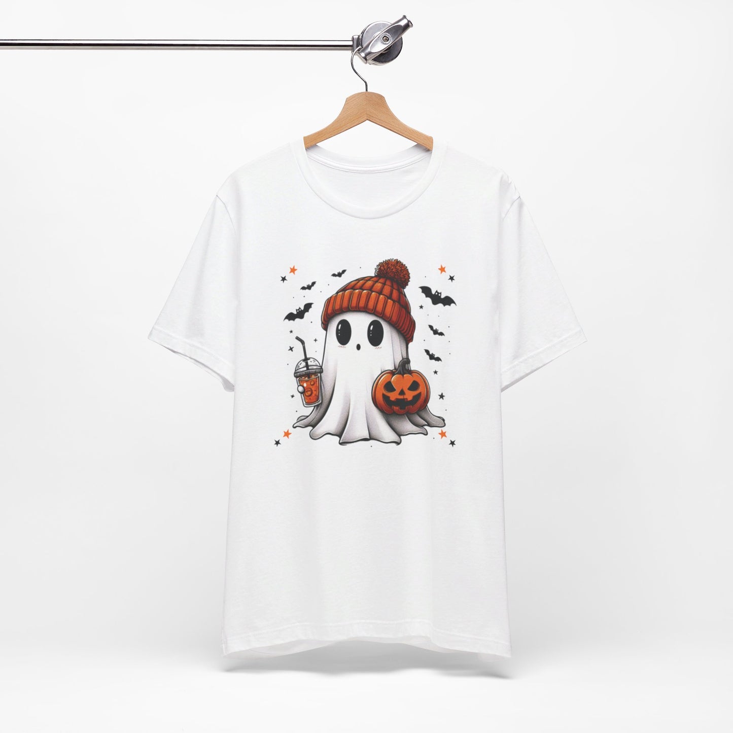 Ghostly Unisex Tee - Cute Halloween Short Sleeve Shirt