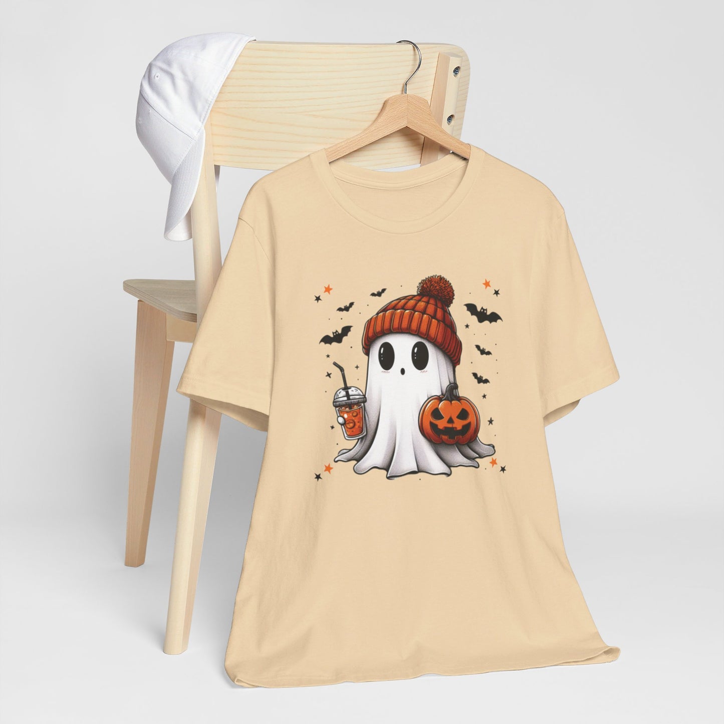 Ghostly Unisex Tee - Cute Halloween Short Sleeve Shirt