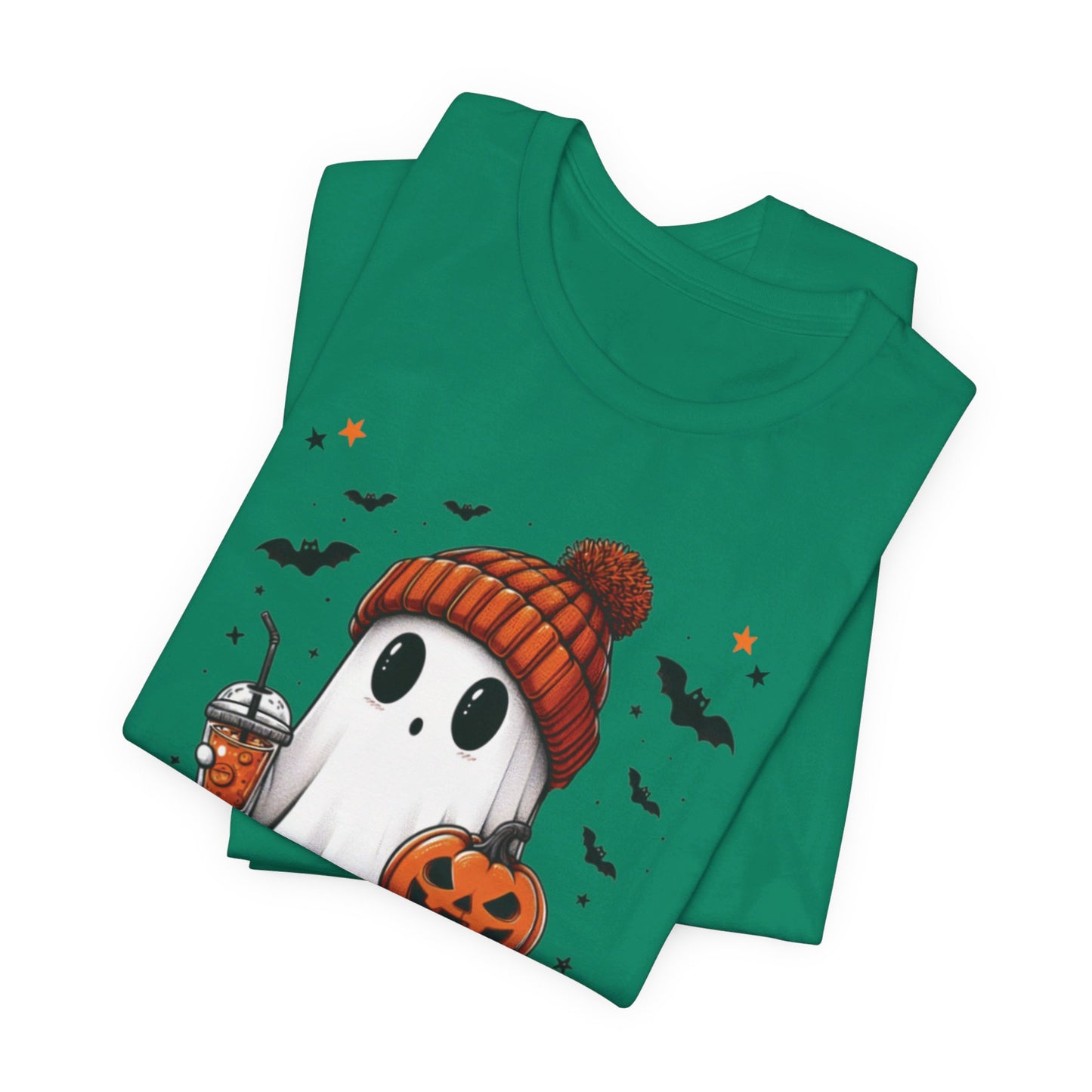 Ghostly Unisex Tee - Cute Halloween Short Sleeve Shirt