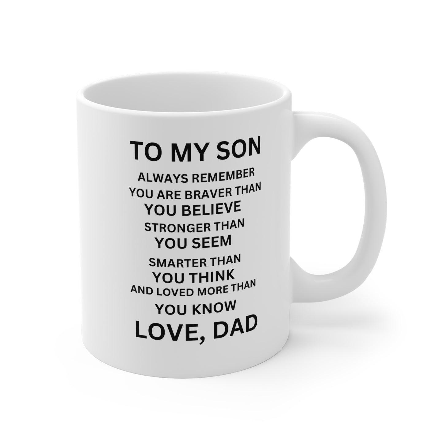 White Ceramic Mug (11oz/15oz/20oz) - Son Gift