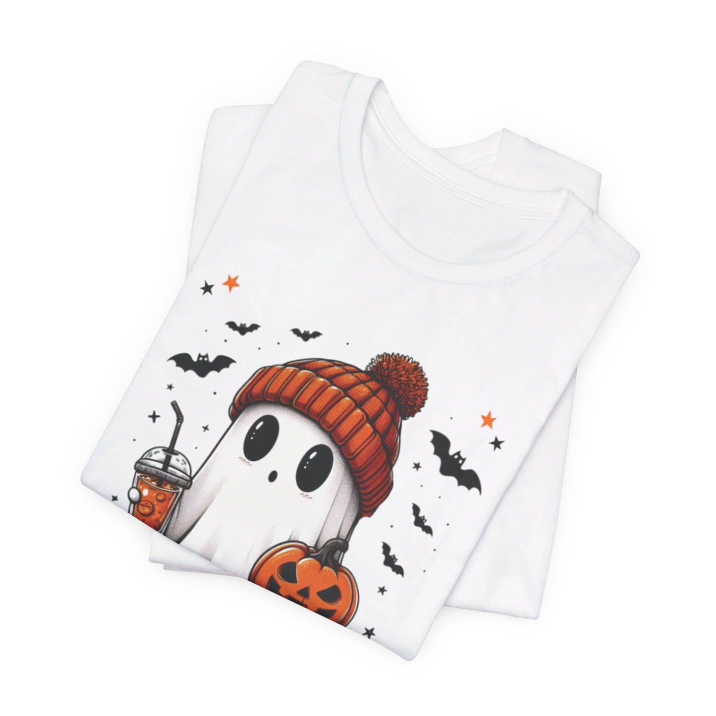 Ghostly Unisex Tee - Cute Halloween Short Sleeve Shirt