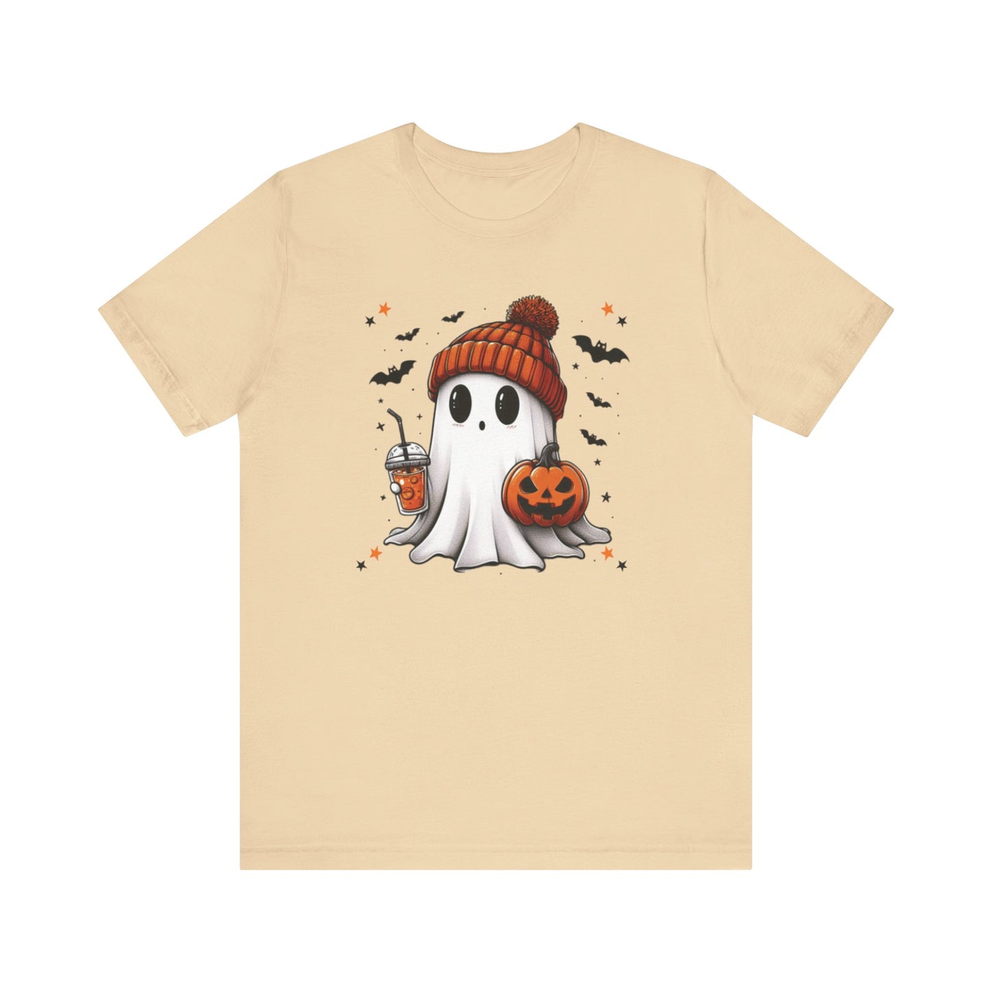 Ghostly Unisex Tee - Cute Halloween Short Sleeve Shirt