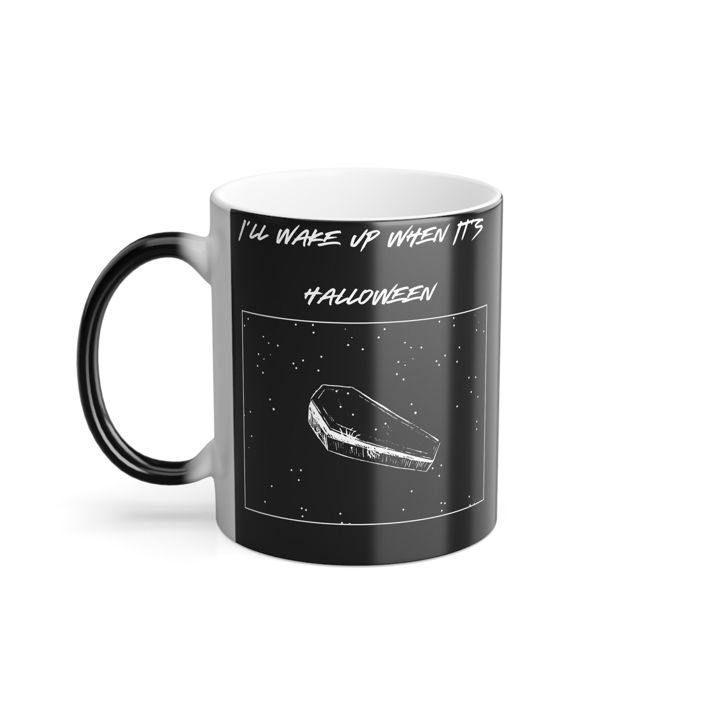 Morphing Mug, 11oz Halloween Satire Coffee Cup