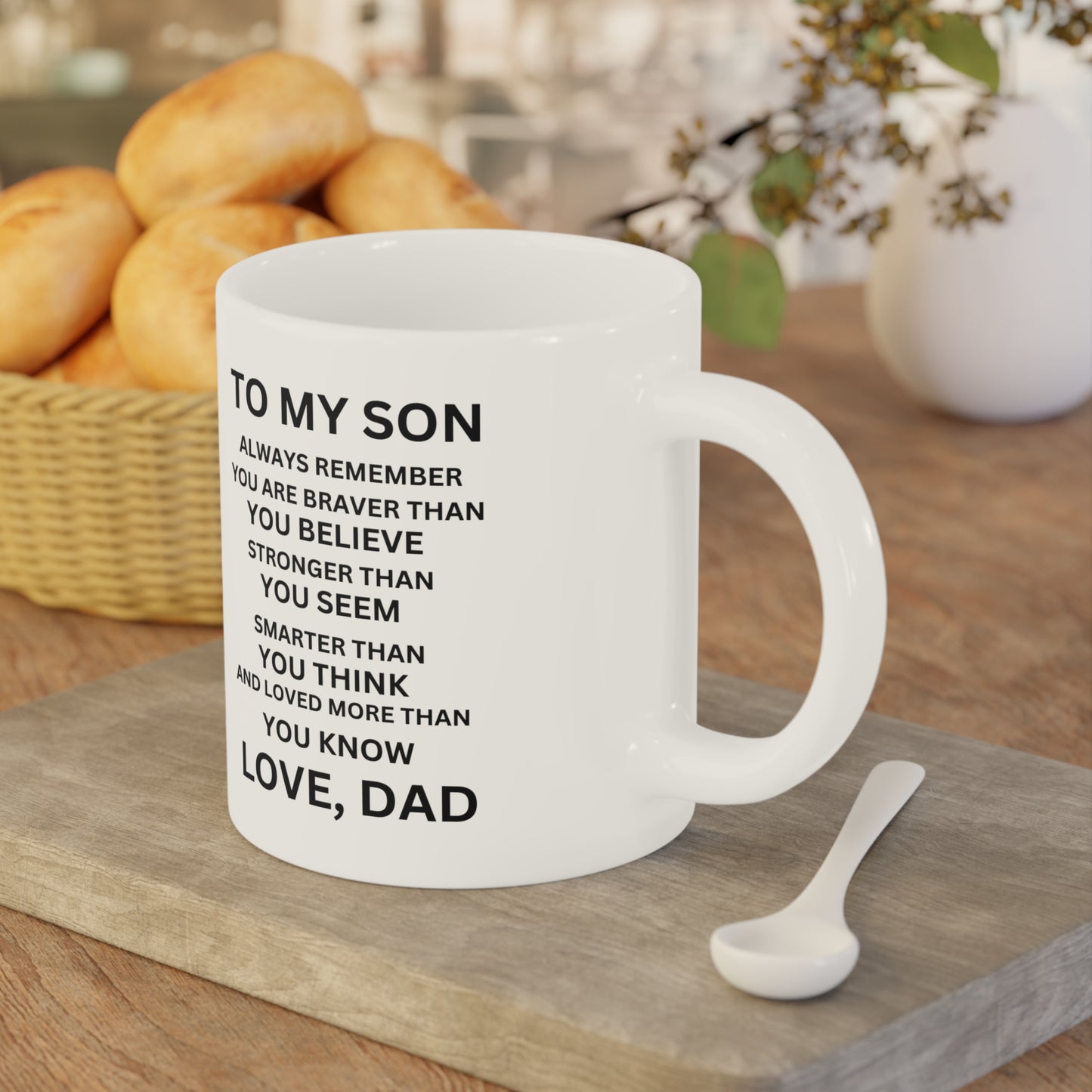 White Ceramic Mug (11oz/15oz/20oz) - Son Gift