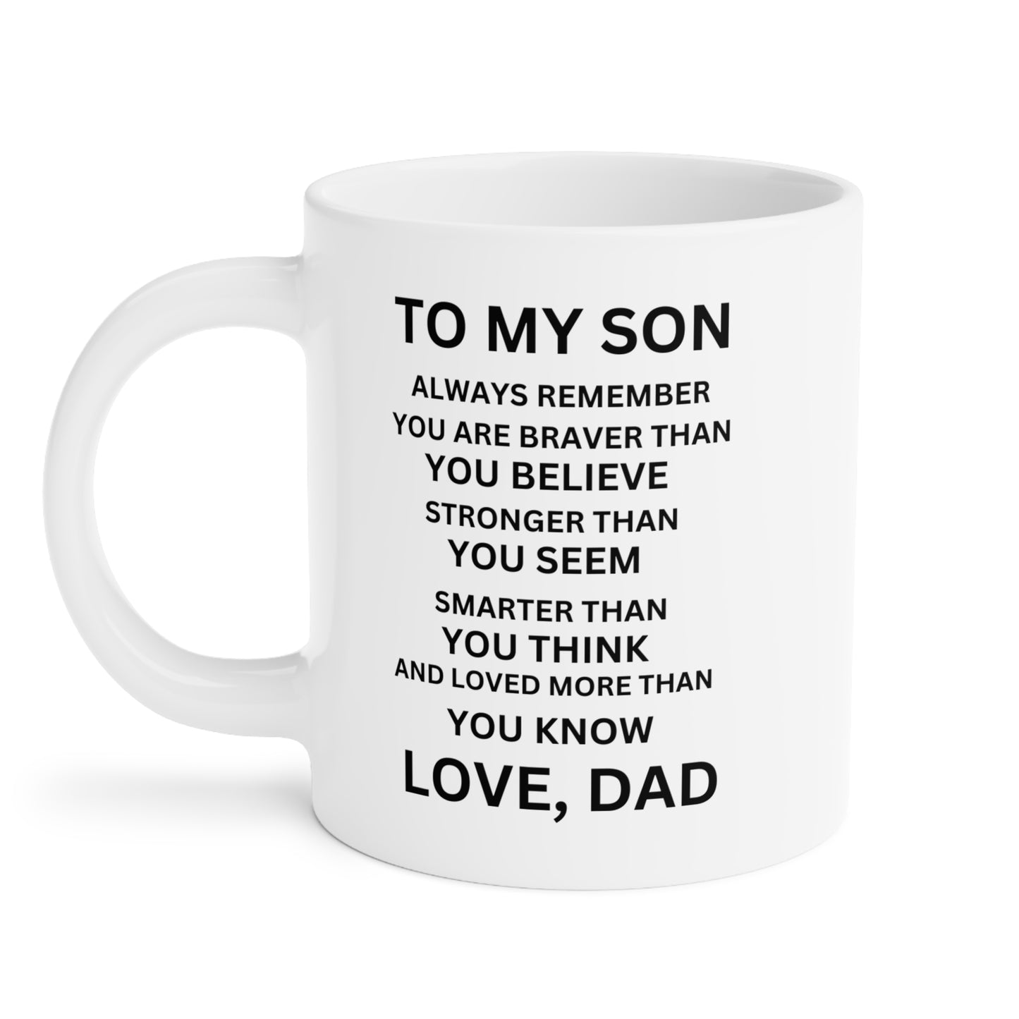 White Ceramic Mug (11oz/15oz/20oz) - Son Gift