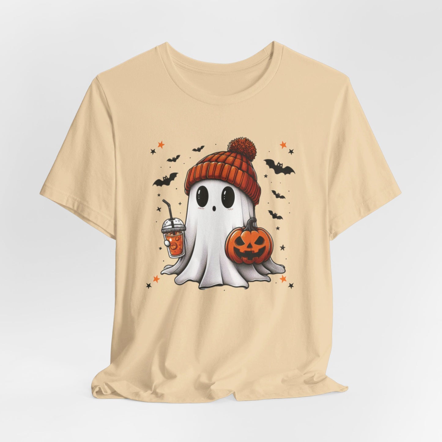 Ghostly Unisex Tee - Cute Halloween Short Sleeve Shirt