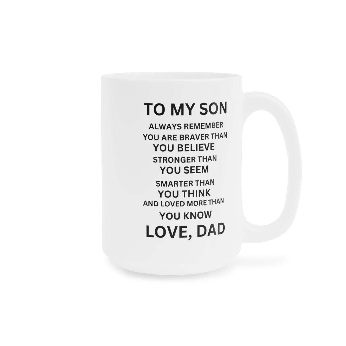 White Ceramic Mug (11oz/15oz/20oz) - Son Gift