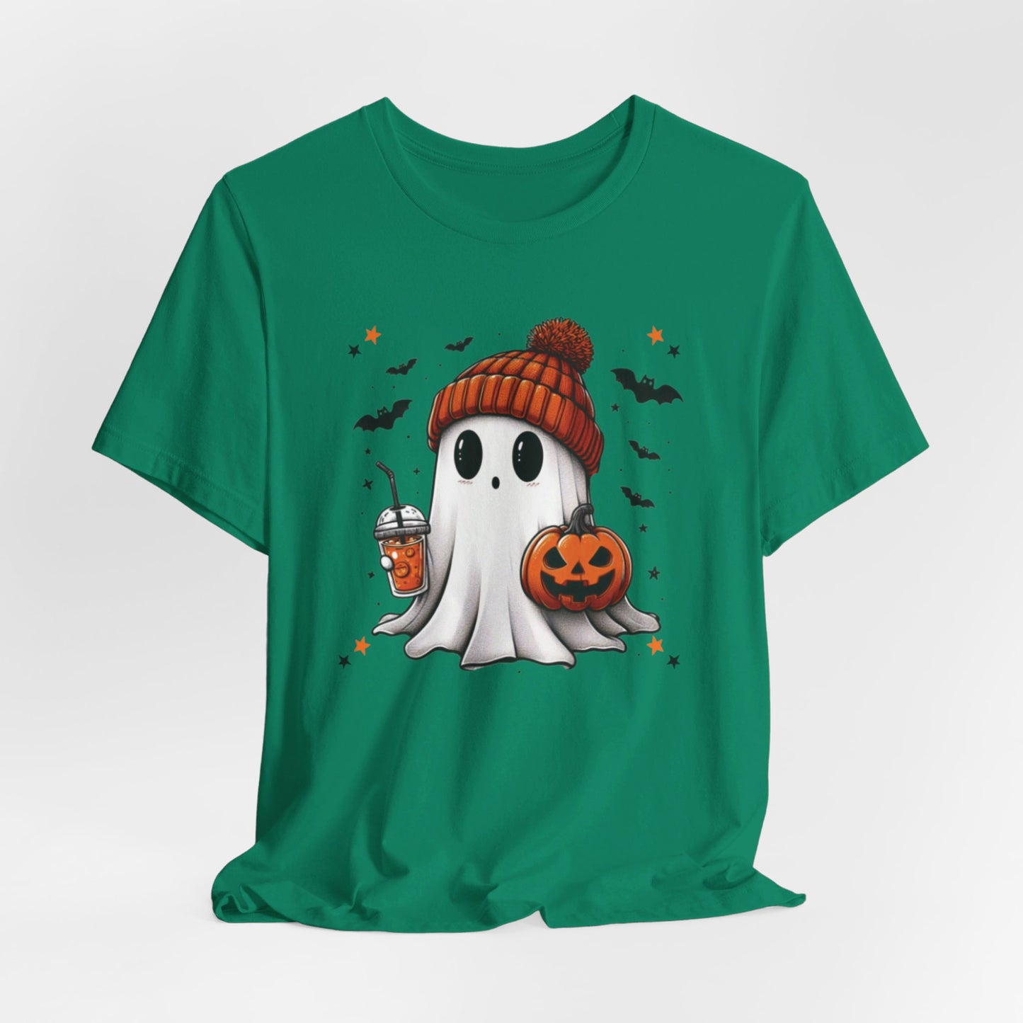 Ghostly Unisex Tee - Cute Halloween Short Sleeve Shirt