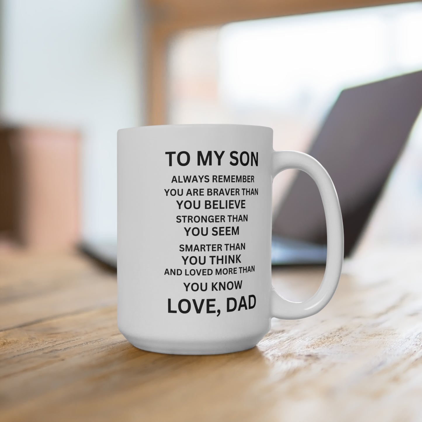 White Ceramic Mug (11oz/15oz/20oz) - Son Gift