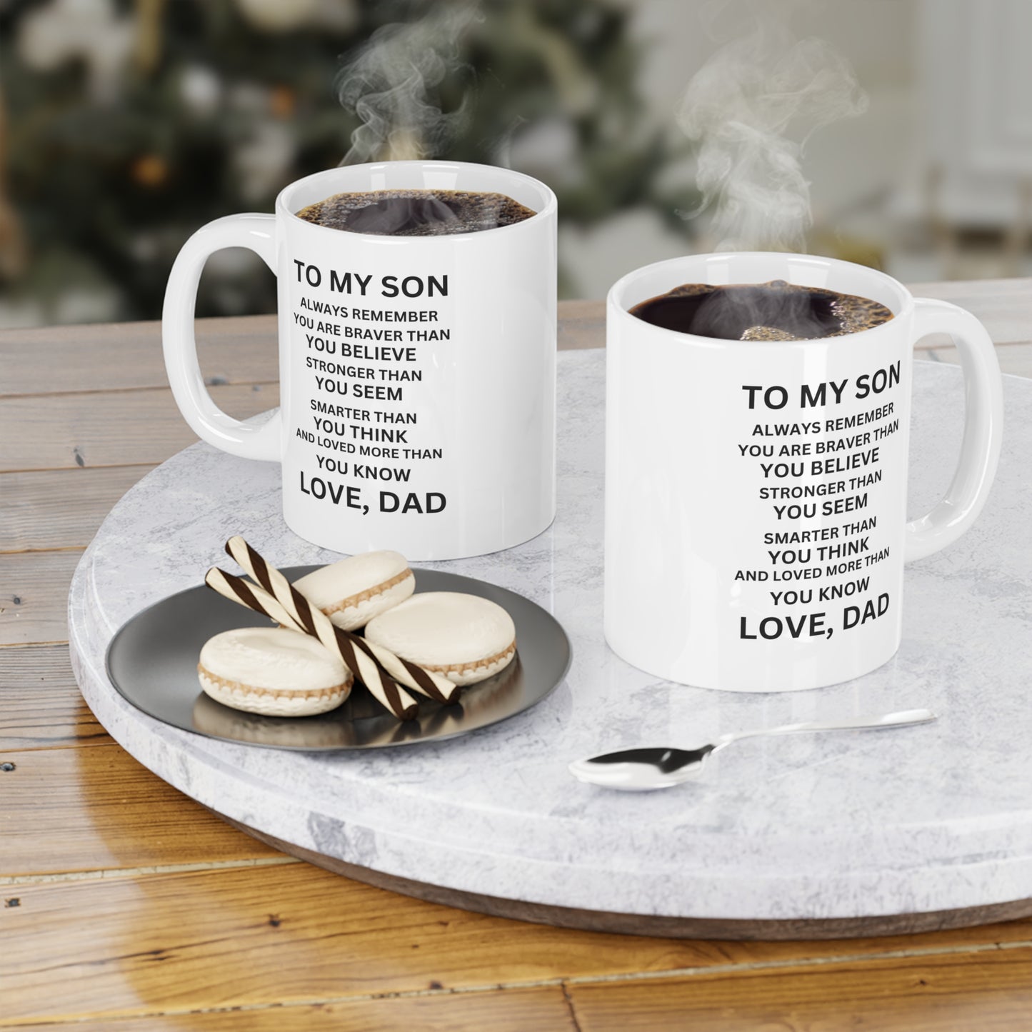 White Ceramic Mug (11oz/15oz/20oz) - Son Gift