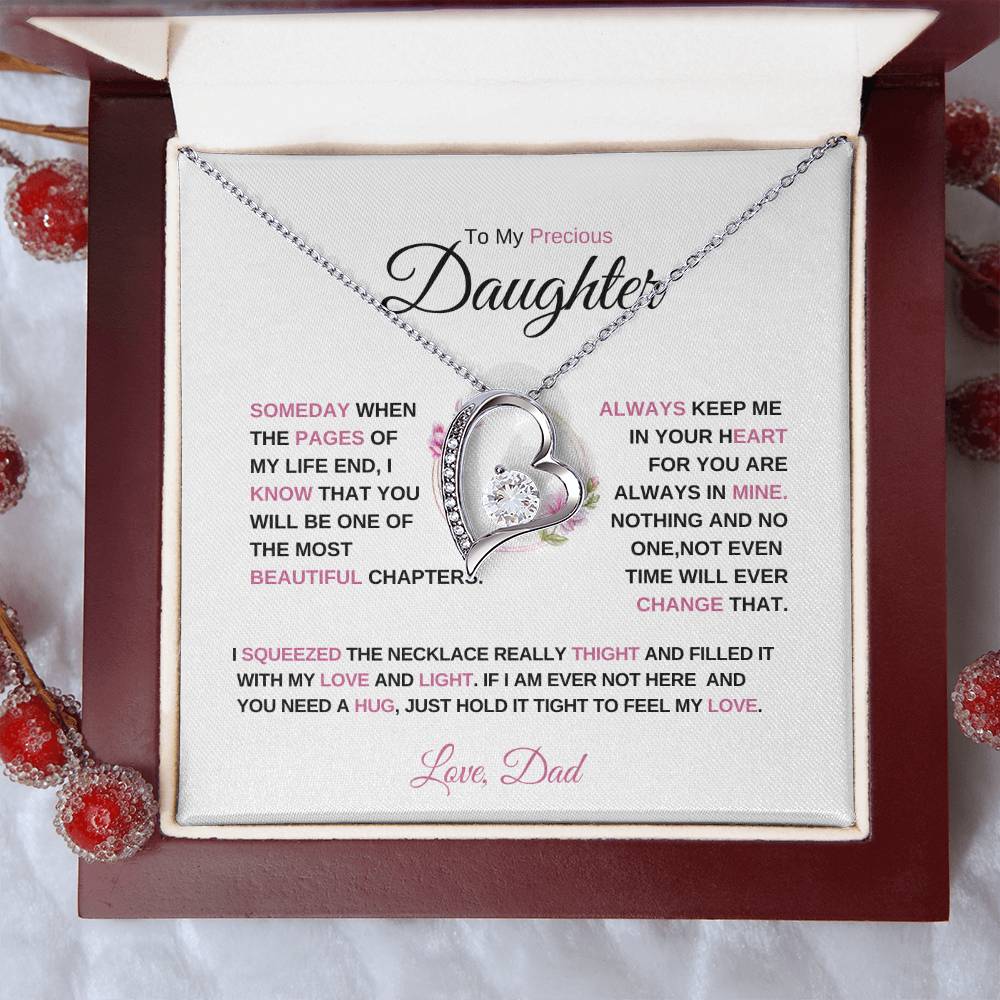 To My Precious Daughter | Love Dad Necklace