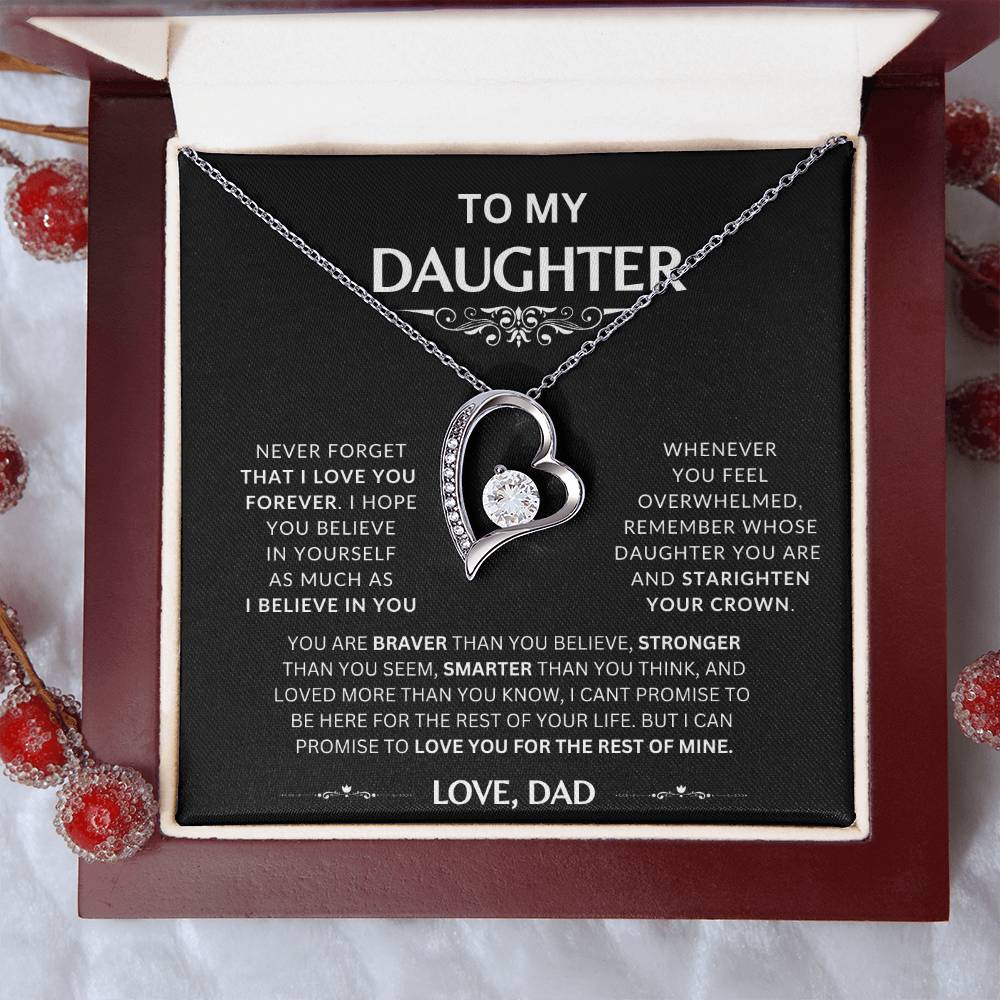 To My Daughter | Never Forget That I Love You | Forever Love Necklace