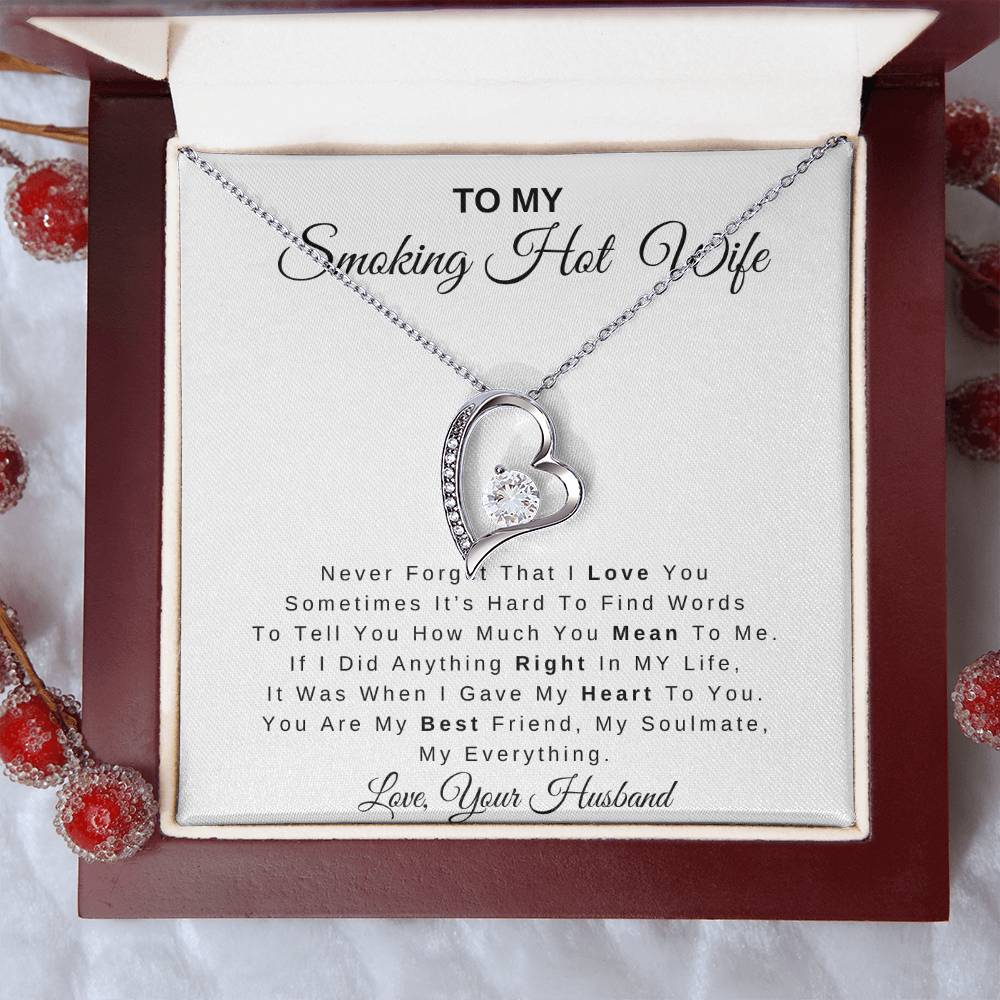 To My Smoking Hot Wife | Forever Love Necklace