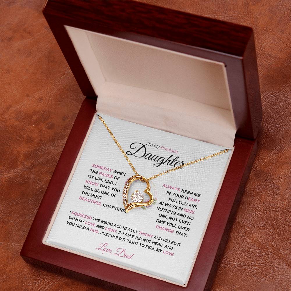 To My Precious Daughter | Love Dad Necklace