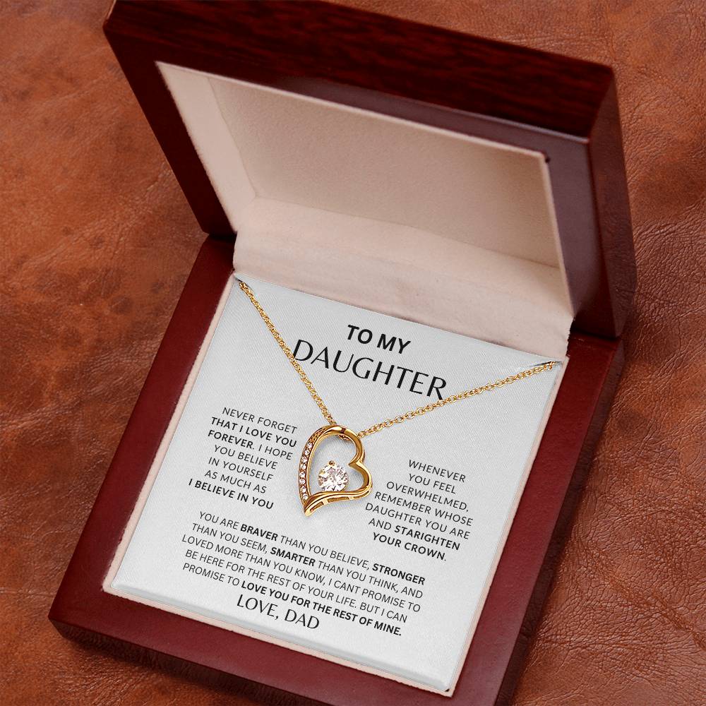 To My Daughter | Never Forget That I Love You | Forever Love Necklace