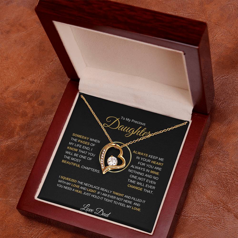 To My Precious Daughter |  Love Dad, Necklace.