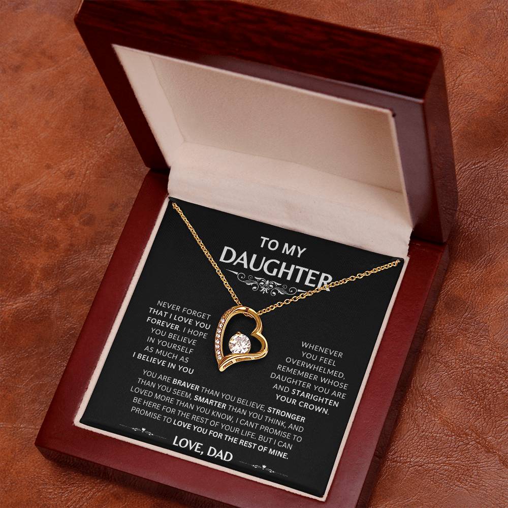 To My Daughter | Never Forget That I Love You | Forever Love Necklace