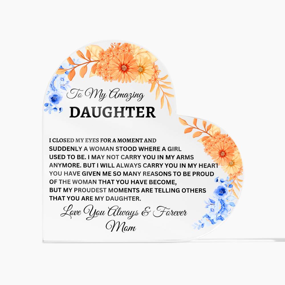 To My Daughter | Complimentary Color | Flower Plaque