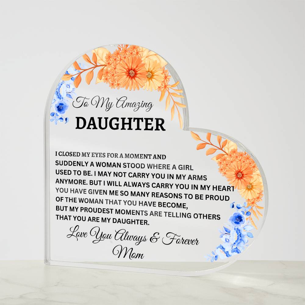 To My Daughter | Complimentary Color | Flower Plaque