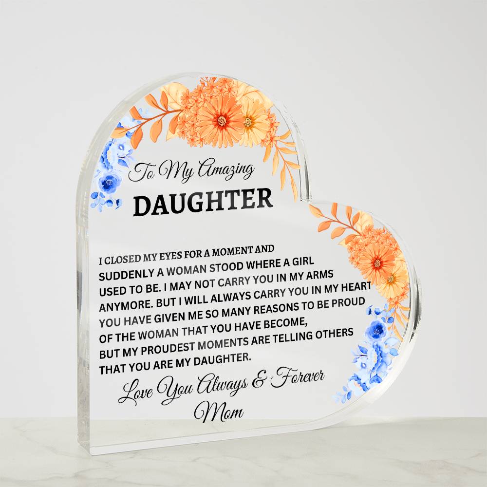 To My Daughter | Complimentary Color | Flower Plaque