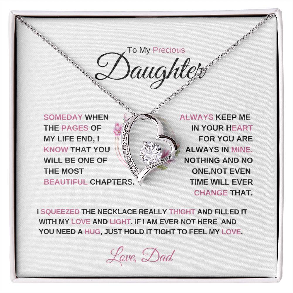 To My Precious Daughter | Love Dad Necklace