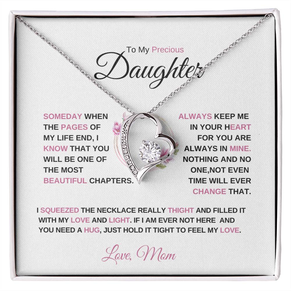 To My Precious Daughter | Love Mom  |  Necklace