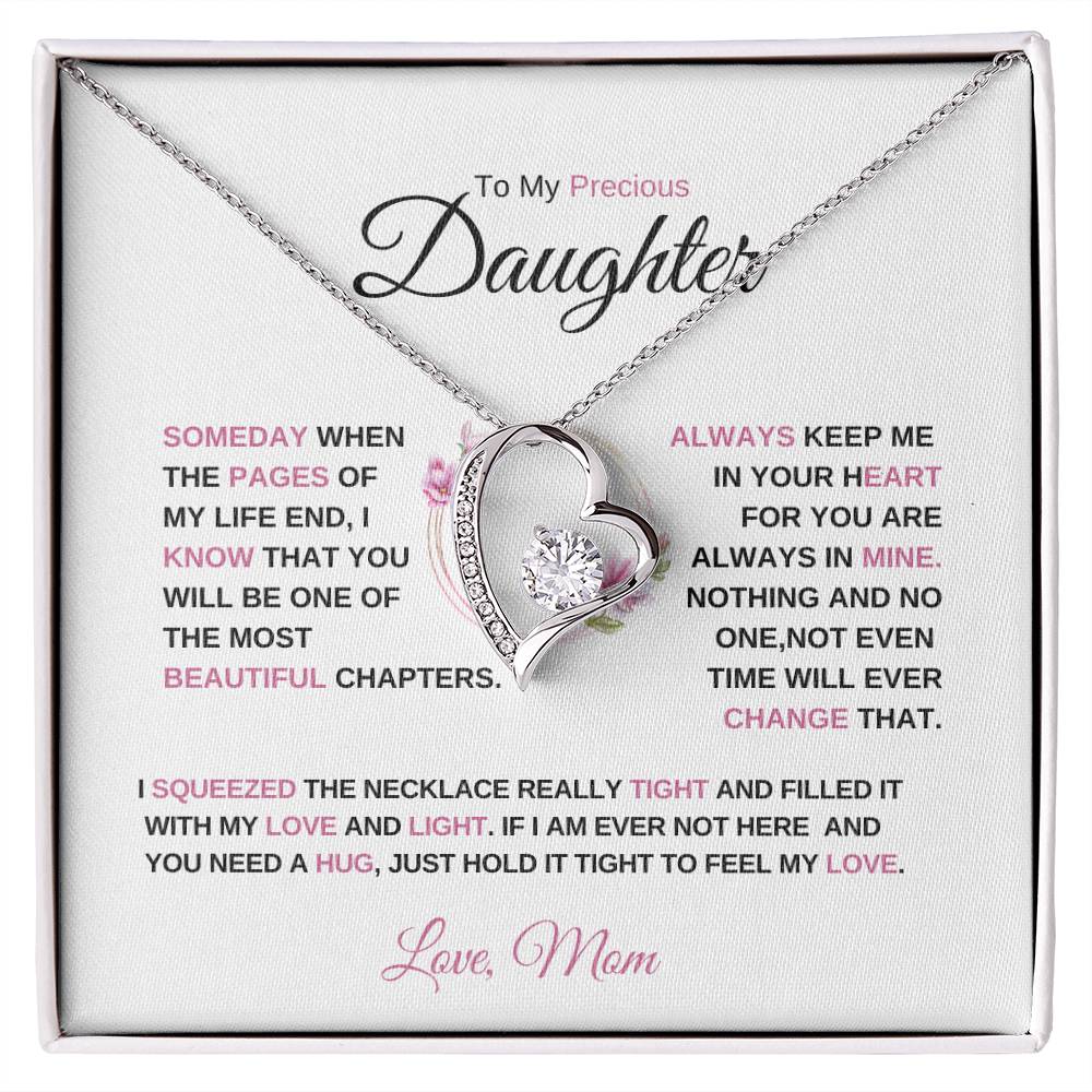 To  My Precious Daughter | Forever Love Necklace |  Love Mom