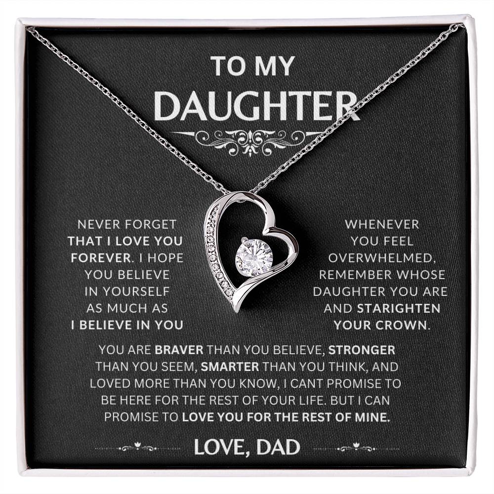 To My Daughter | Never Forget That I Love You | Forever Love Necklace