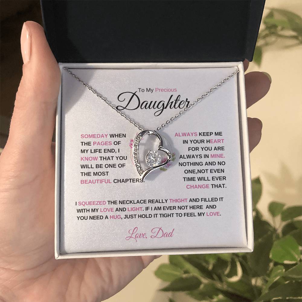 To My Precious Daughter | Love Dad Necklace