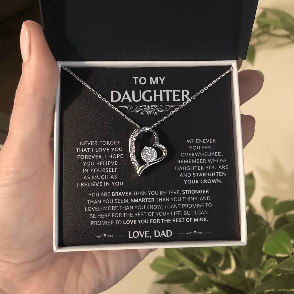 To My Daughter | Never Forget That I Love You | Forever Love Necklace