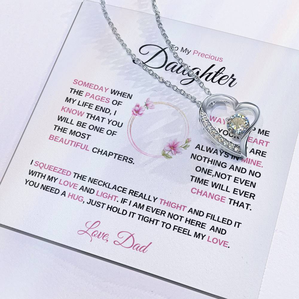 To My Precious Daughter | Love Dad Necklace