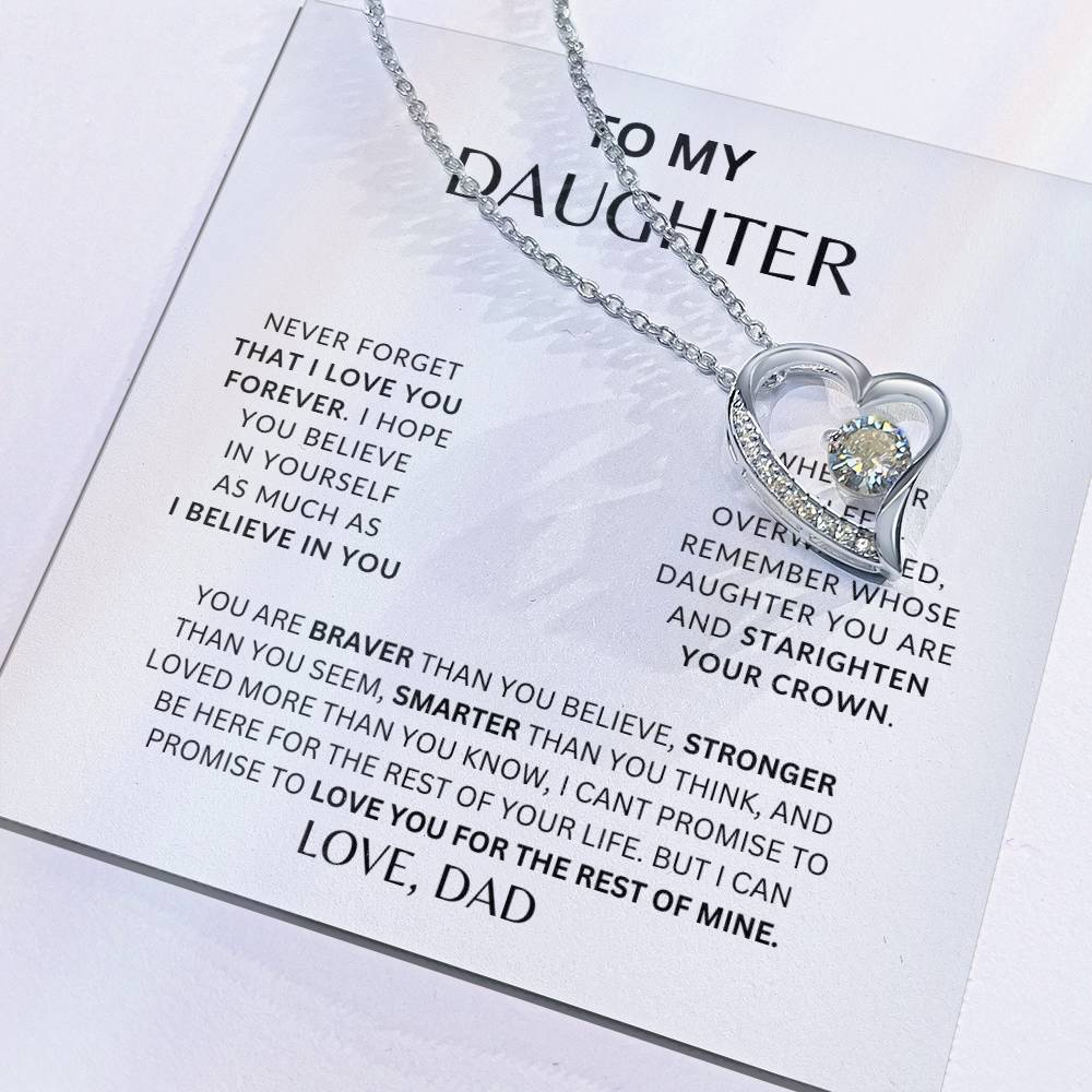 To My Daughter | Never Forget That I Love You | Forever Love Necklace