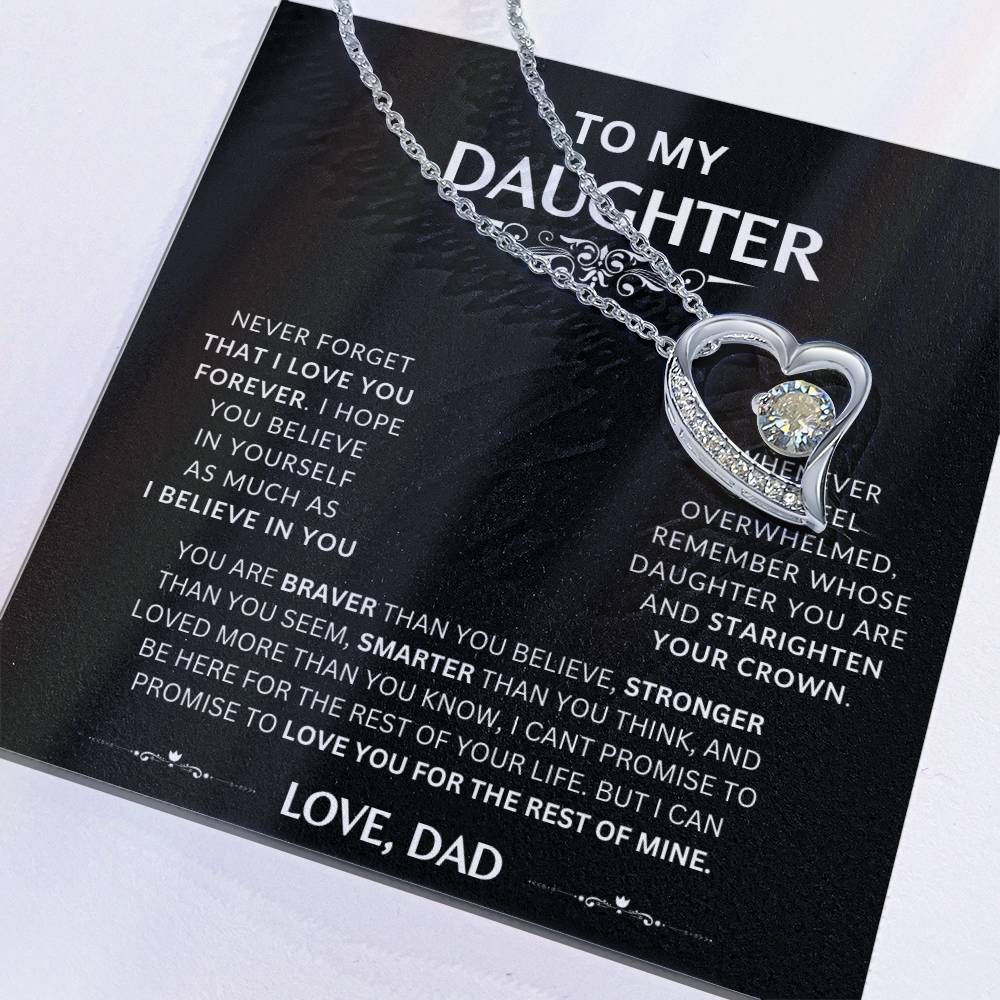 To My Daughter | Never Forget That I Love You | Forever Love Necklace