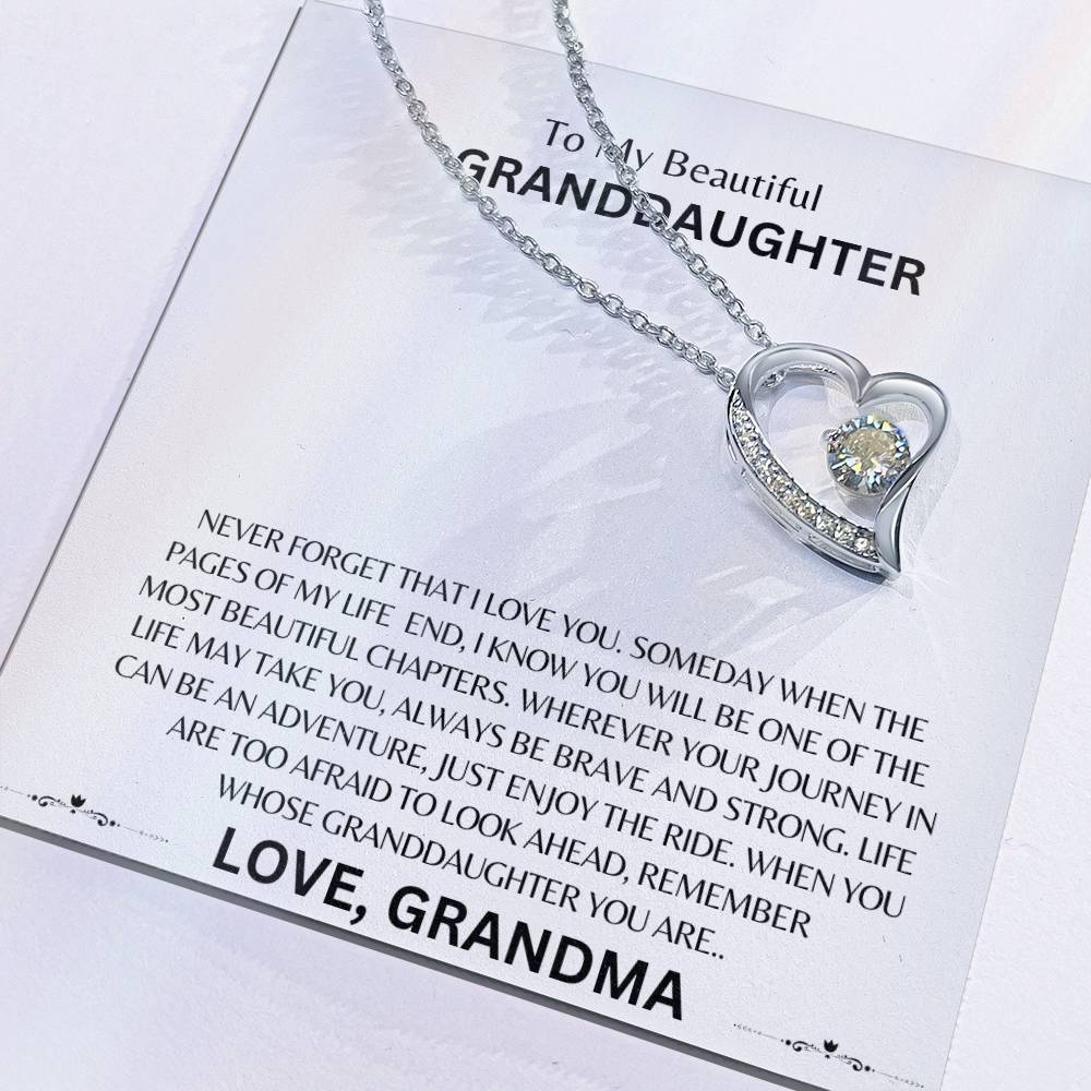 To My Beautiful Granddaughter |  Forever Love Necklace |  Love Grandma