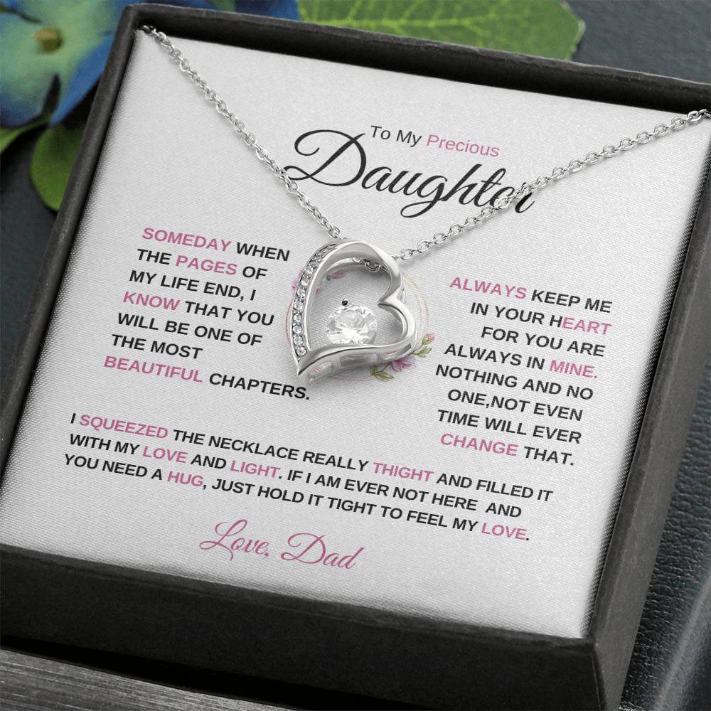 To My Precious Daughter | Love Dad Necklace