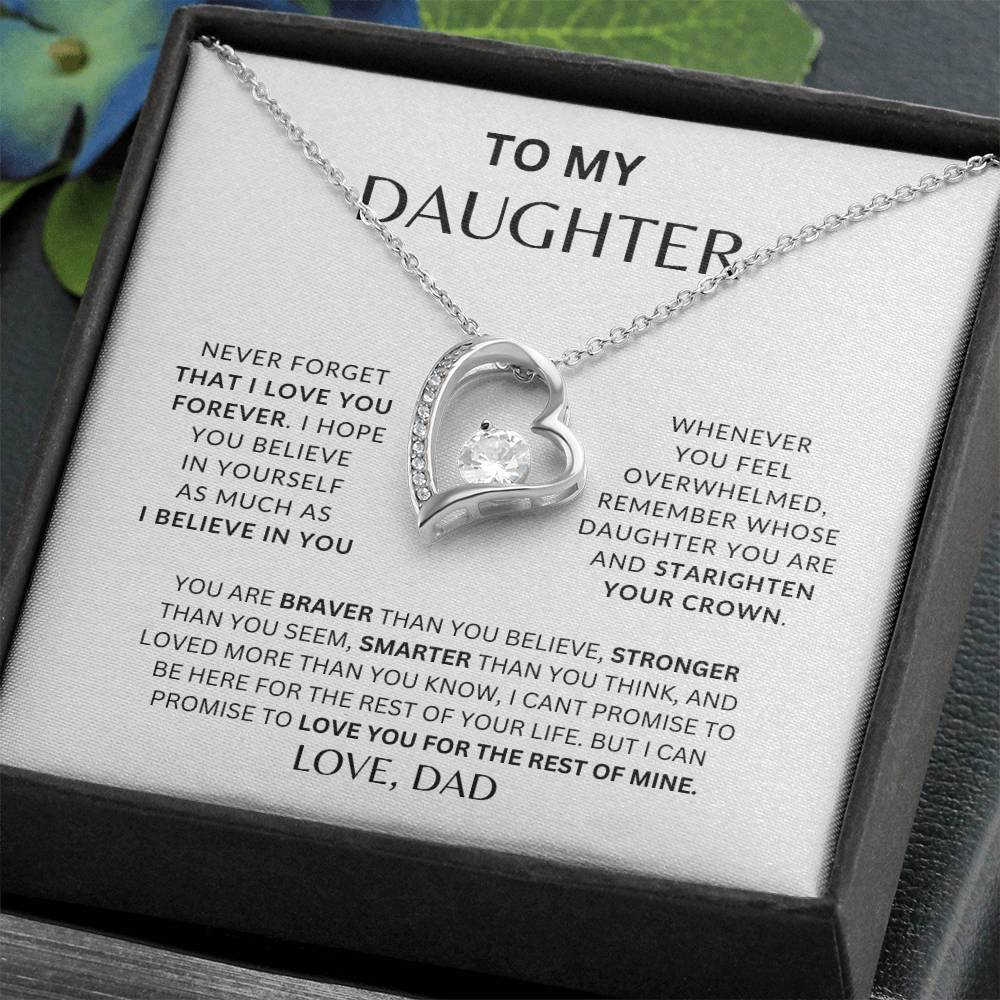 To My Daughter | Never Forget That I Love You | Forever Love Necklace