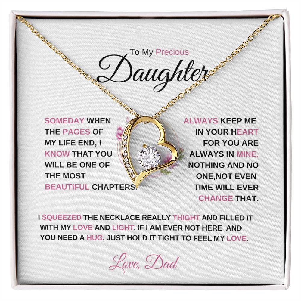 To My Precious Daughter | Love Dad Necklace