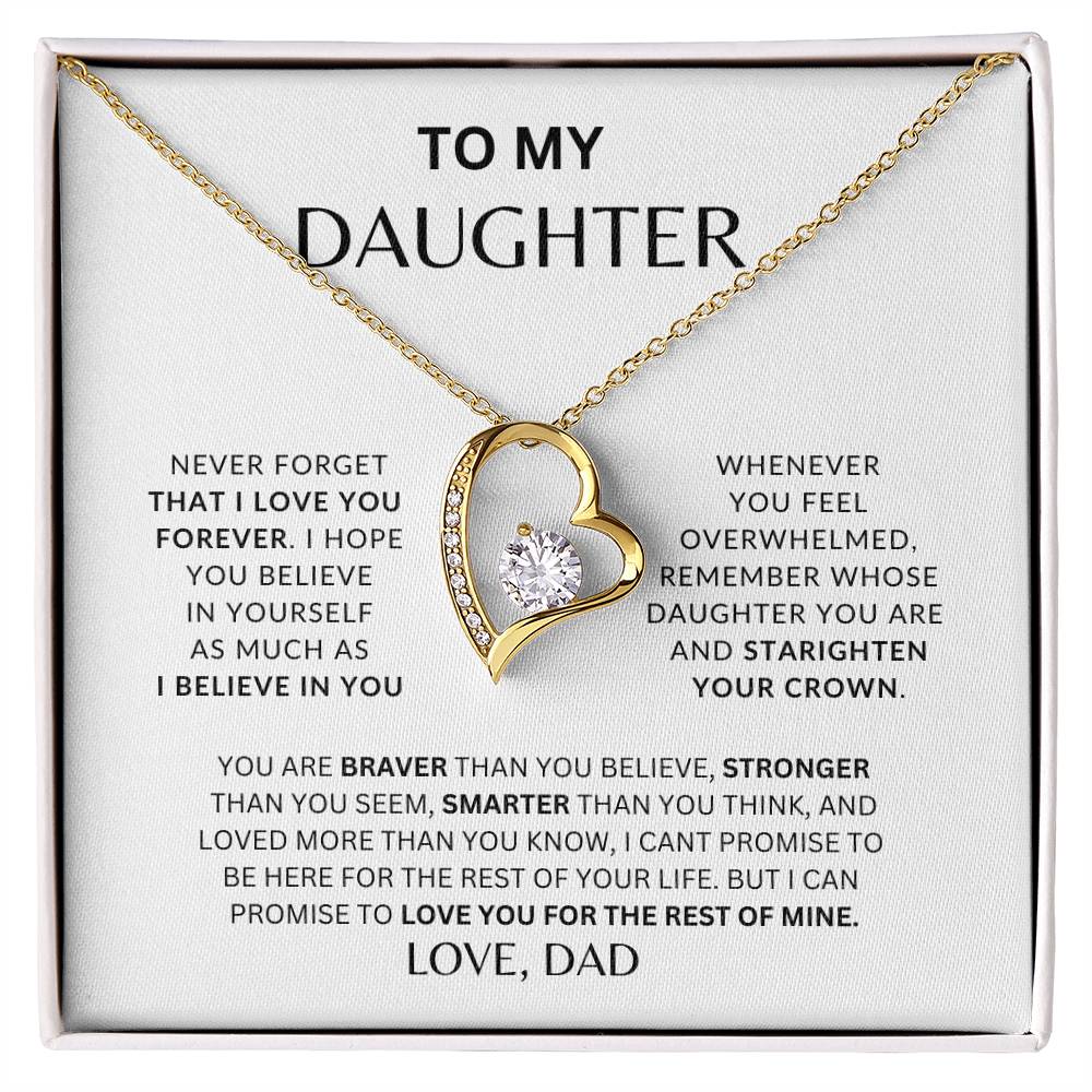 To My Daughter | Never Forget That I Love You | Forever Love Necklace