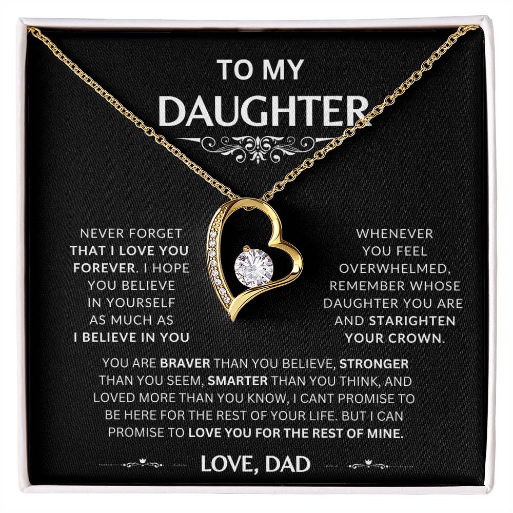 To My Daughter | Never Forget That I Love You | Forever Love Necklace