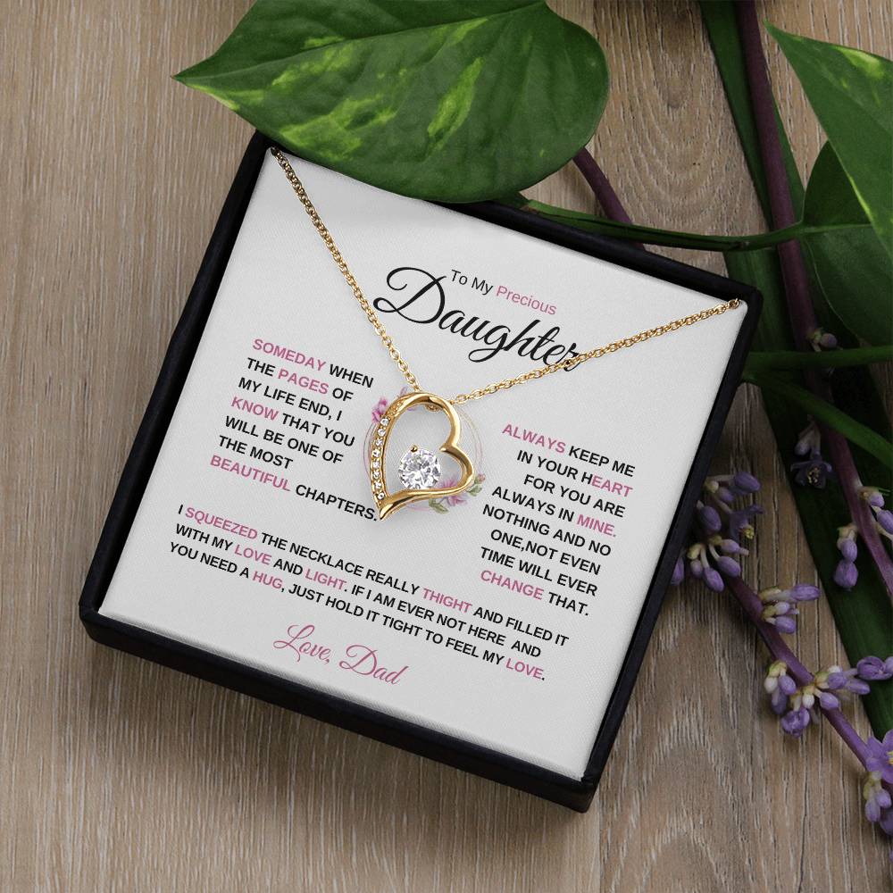 To My Precious Daughter | Love Dad Necklace