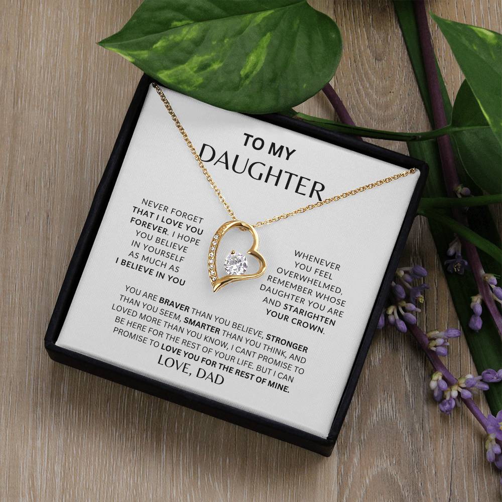 To My Daughter | Never Forget That I Love You | Forever Love Necklace