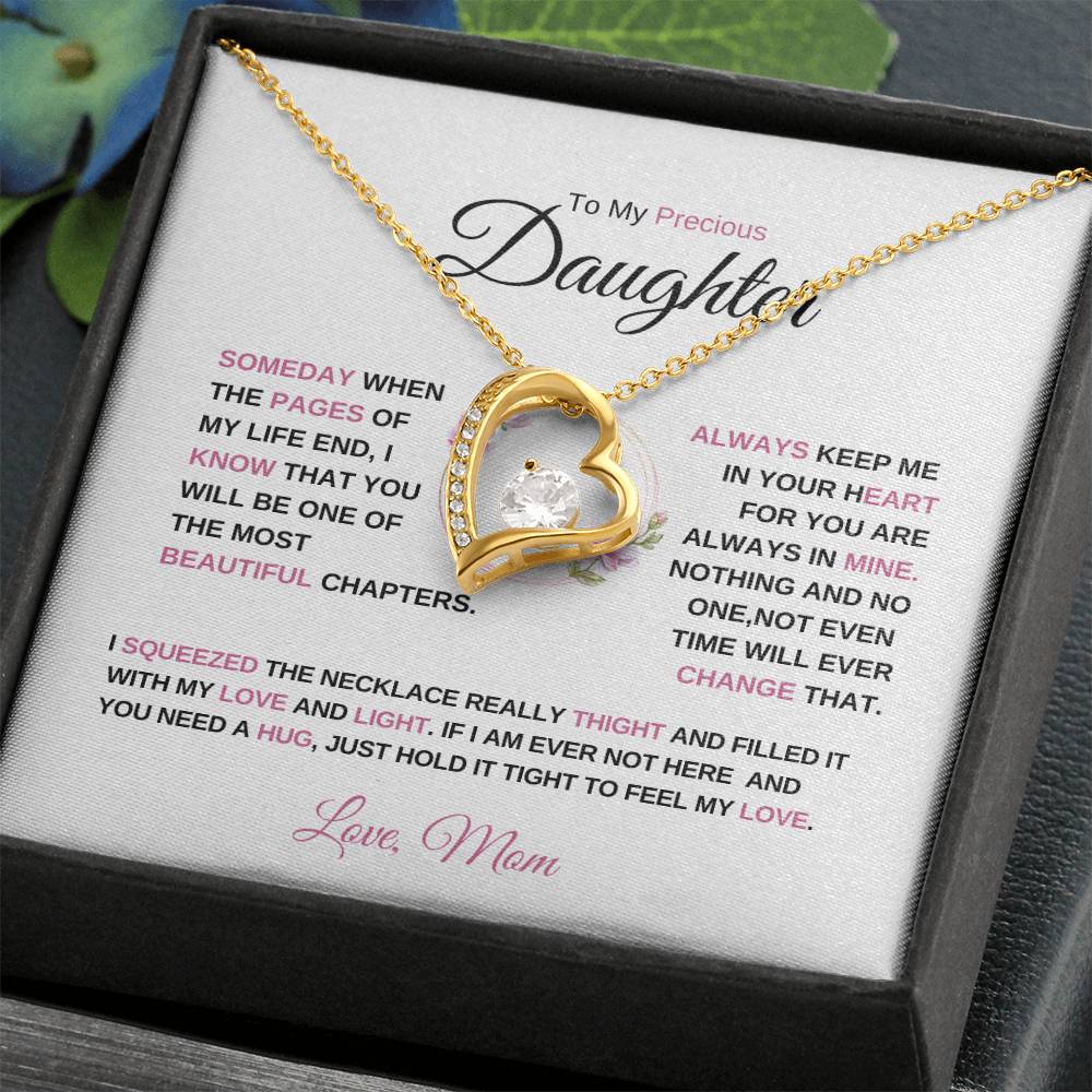 To My Precious Daughter | Love Mom  |  Necklace