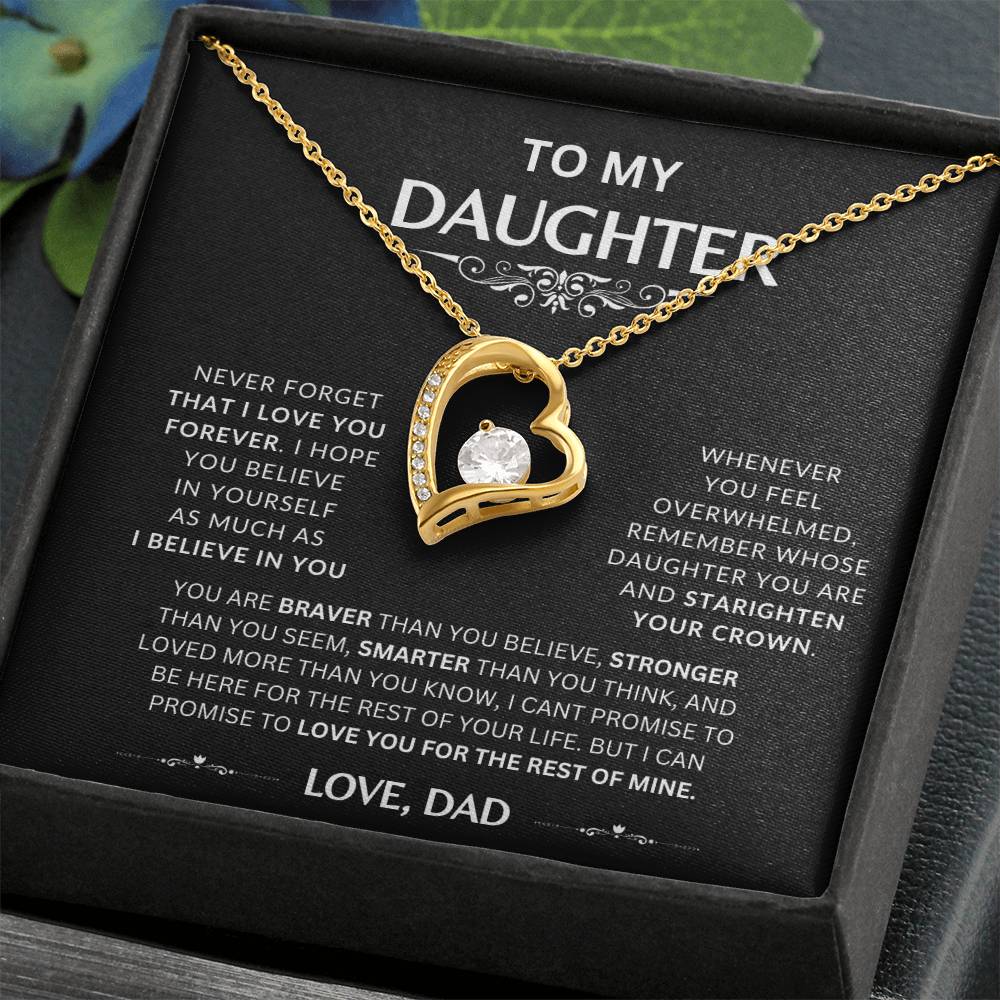 To My Daughter | Never Forget That I Love You | Forever Love Necklace