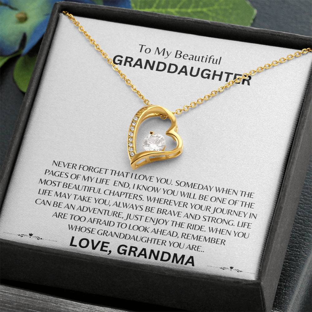 To My Beautiful Granddaughter |  Forever Love Necklace |  Love Grandma