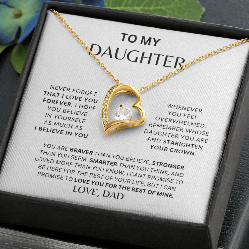 To My Daughter | Never Forget That I Love You | Forever Love Necklace